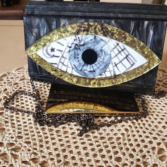 KGL Kurt Geiger London evil eye clutch handbag - Picture 1 of 7